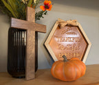 Handcrafted White Oak Cross, Wall Hanging Decor
