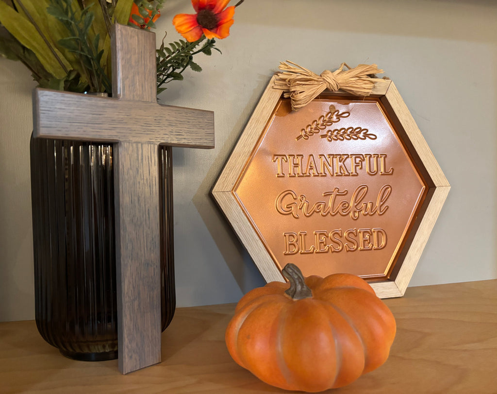 Handcrafted White Oak Cross, Wall Hanging Decor