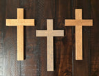 Handcrafted White Oak Cross, Wall Hanging Decor