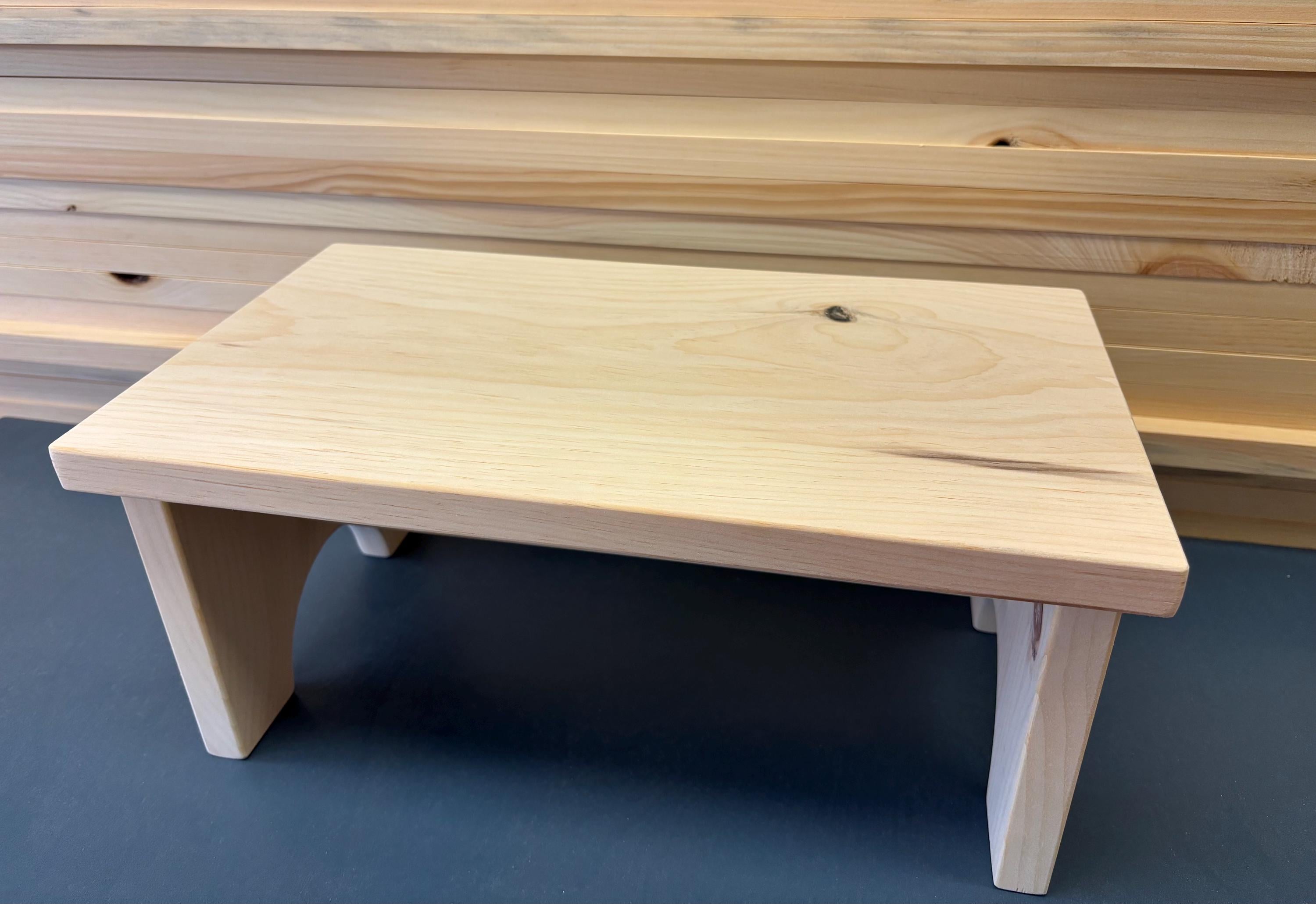 Handmade Step Stool - 3 Heights Available - Ready to Finish