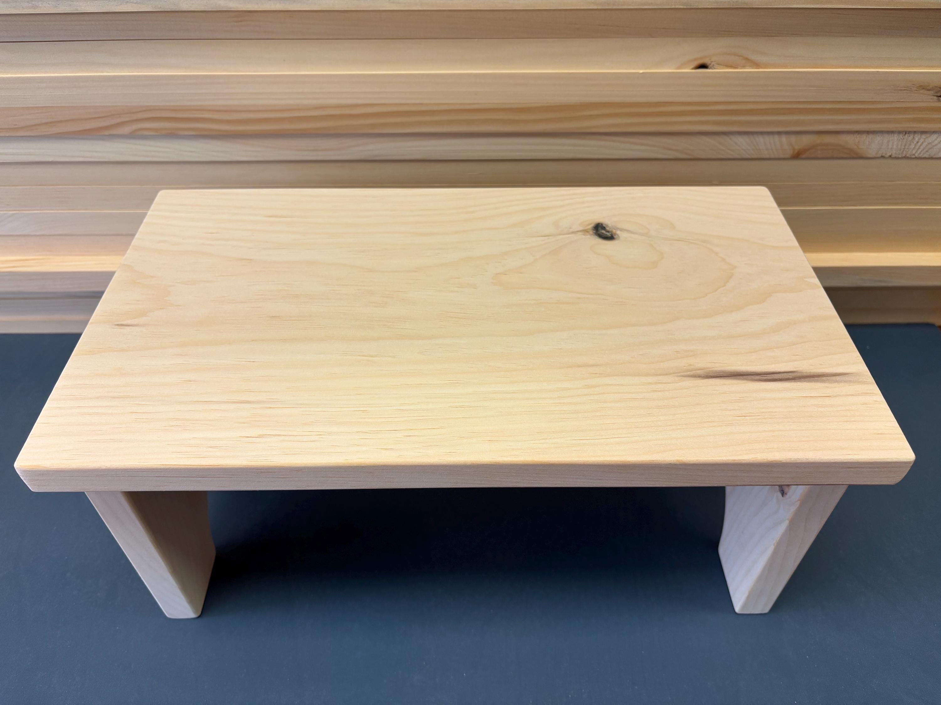 Handmade Step Stool - 3 Heights Available - Ready to Finish