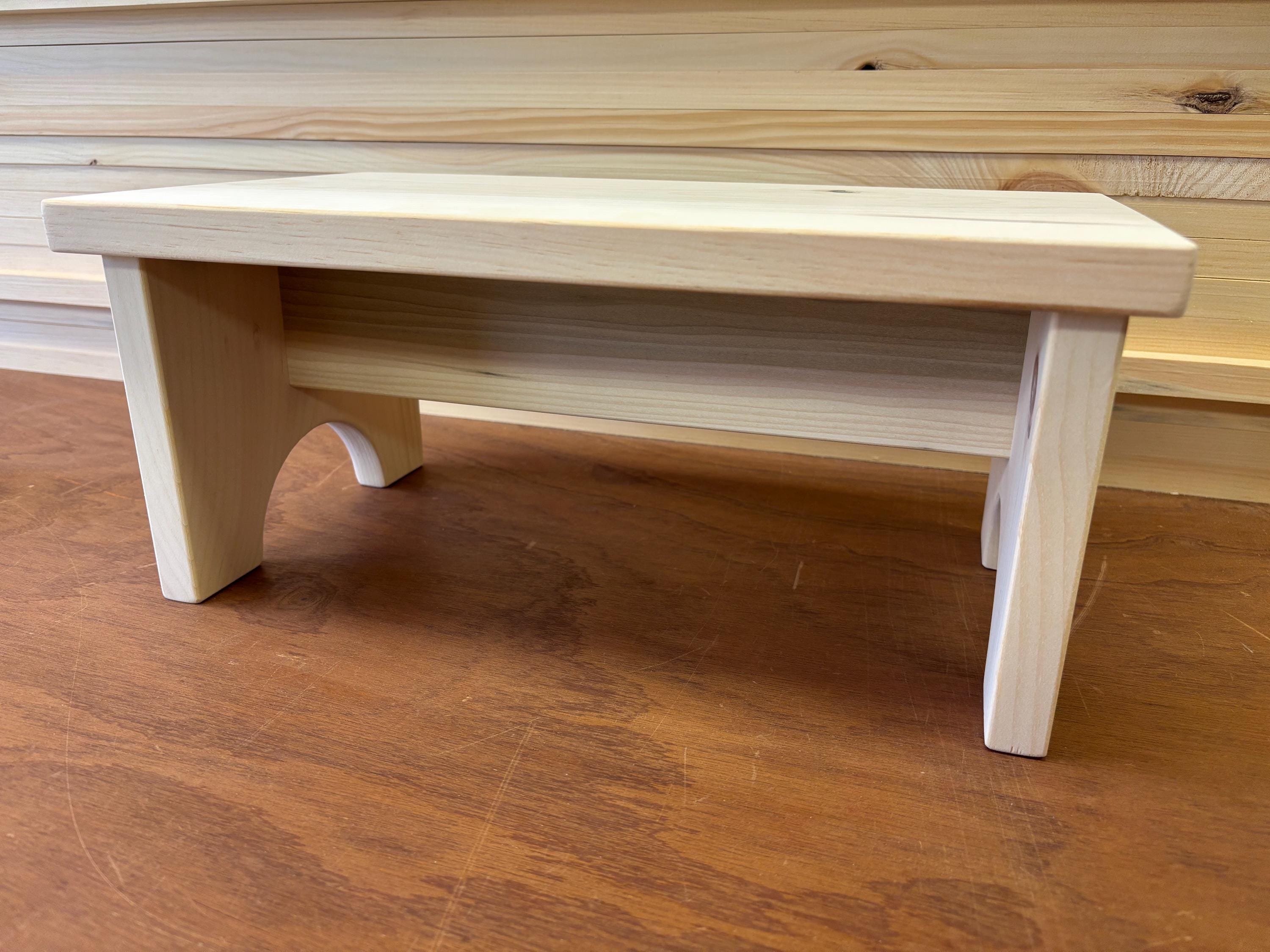 Handmade Step Stool - 3 Heights Available - Ready to Finish